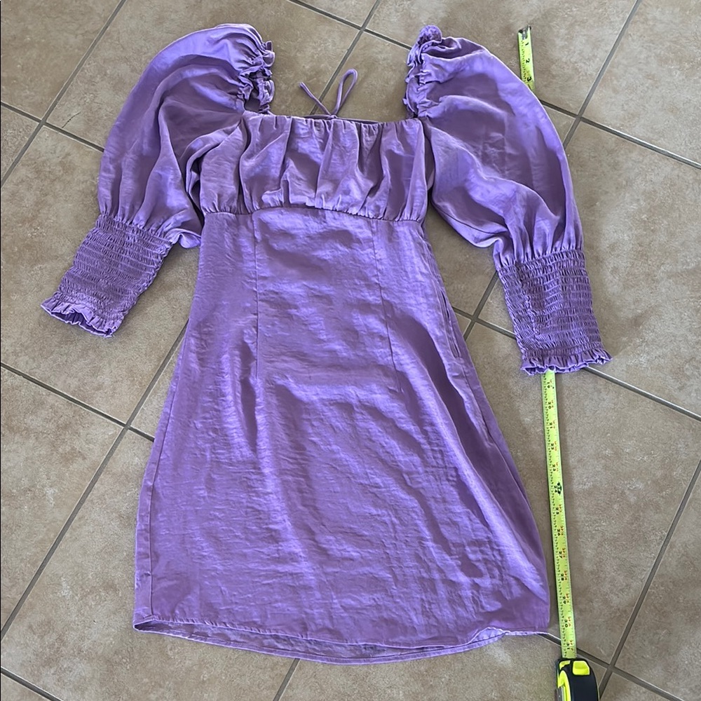 H&M Purple Puff Sleeve Dress